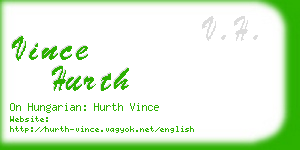 vince hurth business card